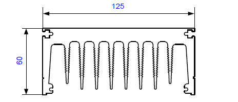 ALS-200420 Профили для радиаторов охлаждения (типа гребенка)
