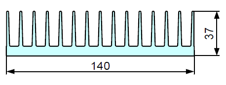 ALS-200575 Профили для радиаторов охлаждения (типа гребенка)