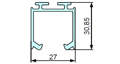 ALS-200652 Профили для ворот, шлагбаумов, раздвижных и металлических дверей