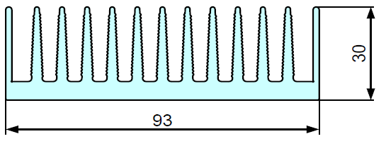 ALS-200664 Профили для радиаторов охлаждения (типа гребенка)