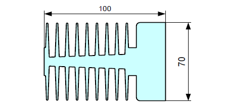 ALS-200832 Профили для радиаторов охлаждения (типа гребенка)