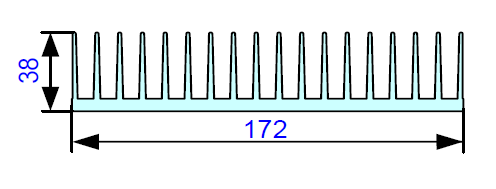 ALS-200903 Профили для радиаторов охлаждения (типа гребенка)