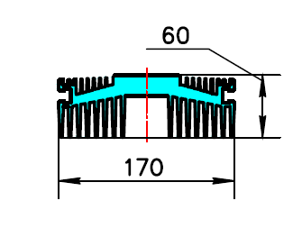 ALS-400005 Профили для радиаторов охлаждения (типа гребенка)