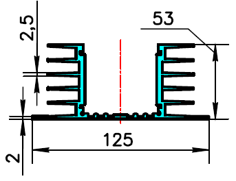 ALS-400291 Профили для радиаторов охлаждения (типа гребенка)