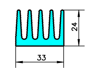 ALS-400780 Профили для радиаторов охлаждения (типа гребенка)