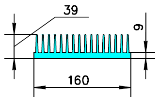 ALS-400964 Профили для радиаторов охлаждения (типа гребенка)