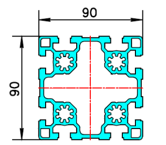 ALS-401314 конструкционный станочный профиль 90х90