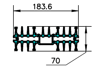 ALS-401403 Профили для радиаторов охлаждения (типа гребенка)