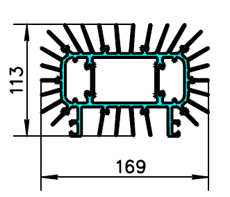 ALS-401474 Профили для радиаторов охлаждения (типа гребенка)