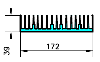 ALS-401611 Профили для радиаторов охлаждения (типа гребенка)