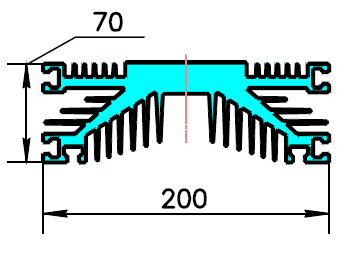 ALS-401692 Профили для радиаторов охлаждения (типа гребенка)