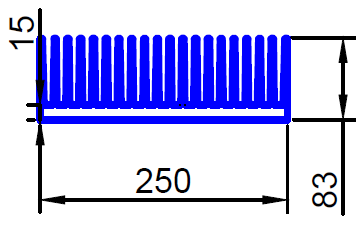 ALS-402280 Профили для радиаторов охлаждения (типа гребенка)