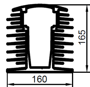 ALS-402409 Профили для радиаторов охлаждения (типа гребенка)