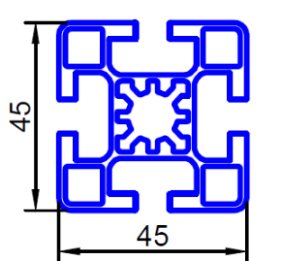 ALS-402527 конструкционный станочный профиль 45х45