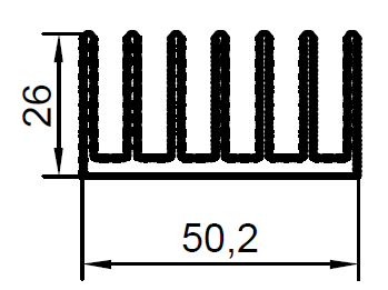 ALS-402799 Профили для радиаторов охлаждения (типа гребенка)