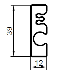 ALS-403156 конструкционный станочный профиль 39х12