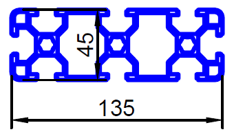 ALS-403404 конструкционный станочный профиль 135х45