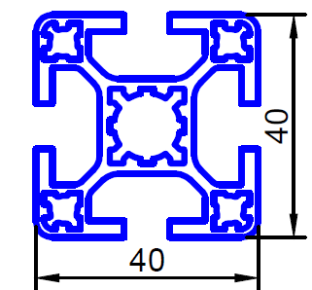 ALS-403495 конструкционный станочный профиль 40х40