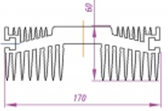 ALS-602697 Профили для радиаторов охлаждения (типа гребенка)