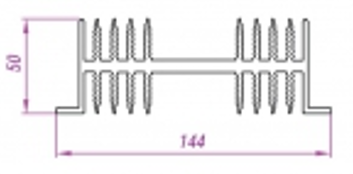 ALS-603447 Профили для радиаторов охлаждения (типа гребенка)