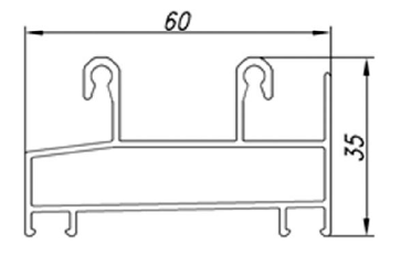 ALS-6ЭК-64002 Профили для ограждения балконов и лоджий