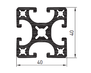 ALS-802095 конструкционный станочный профиль 40х40