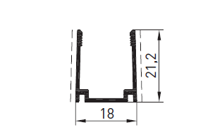 ALS-802486 Профили для цельностеклянных перегородок и стеклянных дверей