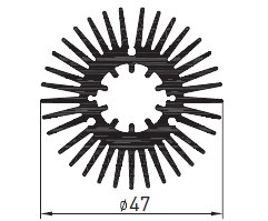 ALS-802714 Профили для радиаторов охлаждения (типа гребенка)