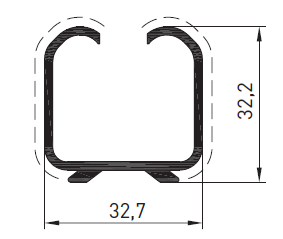 ALS-803786 Профили для ворот, шлагбаумов, раздвижных и металлических дверей