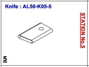 Нож ALS-50-K05-5