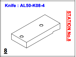 Нож ALS-50-K08-4