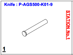Нож P-AGS500-K01-9