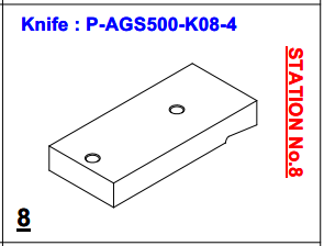Нож P-AGS500-K08-4